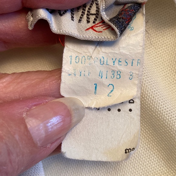 Vintage 80s Cream and Multicolor Maxi Dress - Picture 3 of 6